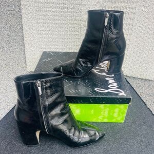 Sam Edleman Hilty Black crinkle leather